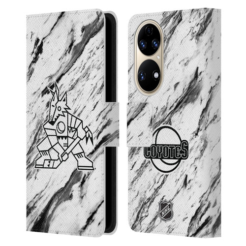 NHL Arizona Coyotes Marble Leather Book Wallet Case Cover For Huawei P50