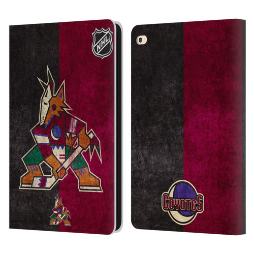 NHL Arizona Coyotes Half Distressed Leather Book Wallet Case Cover For Apple iPad Air 2 (2014)