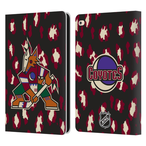 NHL Arizona Coyotes Leopard Patten Leather Book Wallet Case Cover For Apple iPad Air 2 (2014)