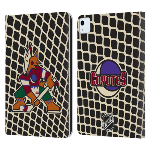NHL Arizona Coyotes Net Pattern Leather Book Wallet Case Cover For Apple iPad Air 2020 / 2022