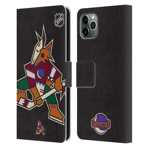 NHL Arizona Coyotes Oversized Leather Book Wallet Case Cover For Apple iPhone 11 Pro Max