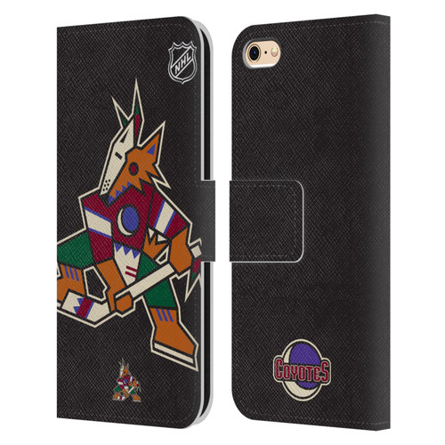 NHL Arizona Coyotes Oversized Leather Book Wallet Case Cover For Apple iPhone 6 / iPhone 6s