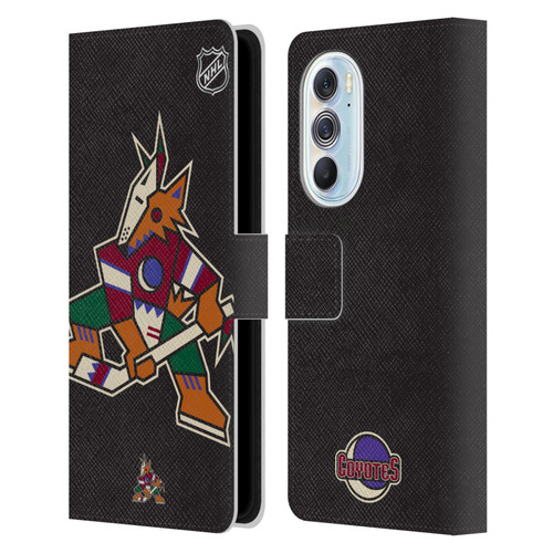 NHL Arizona Coyotes Oversized Leather Book Wallet Case Cover For Motorola Edge X30