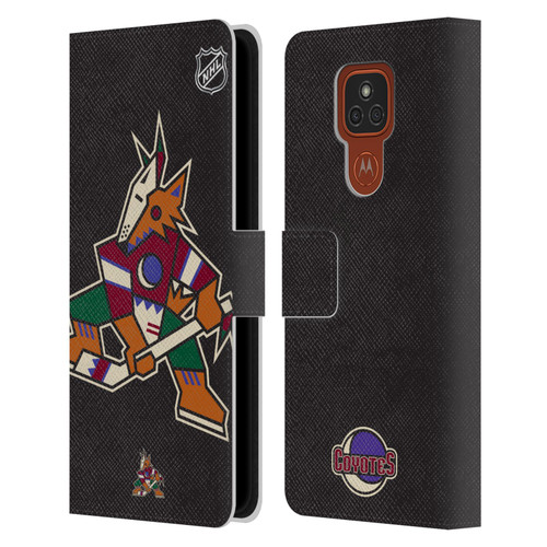 NHL Arizona Coyotes Oversized Leather Book Wallet Case Cover For Motorola Moto E7 Plus