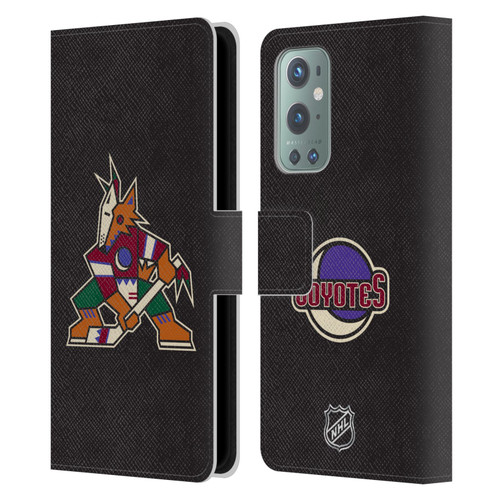 NHL Arizona Coyotes Plain Leather Book Wallet Case Cover For OnePlus 9