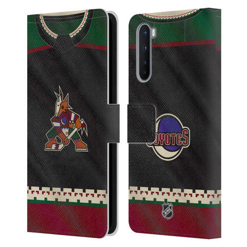 NHL Arizona Coyotes Jersey Leather Book Wallet Case Cover For OnePlus Nord 5G