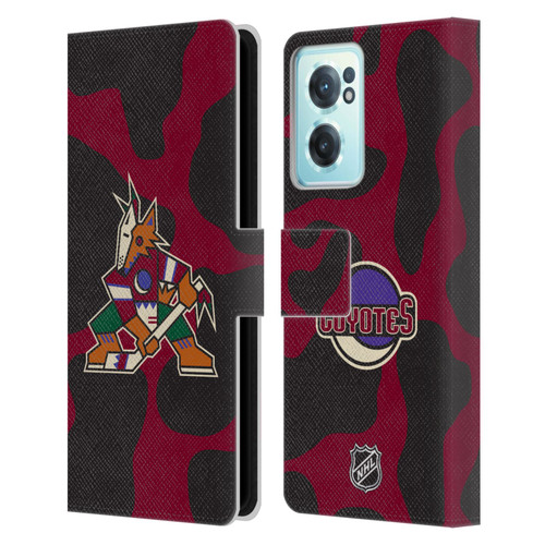 NHL Arizona Coyotes Cow Pattern Leather Book Wallet Case Cover For OnePlus Nord CE 2 5G