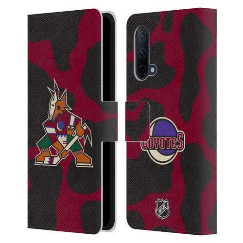 NHL Arizona Coyotes Cow Pattern Leather Book Wallet Case Cover For OnePlus Nord CE 5G