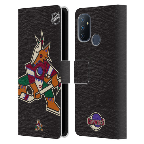 NHL Arizona Coyotes Oversized Leather Book Wallet Case Cover For OnePlus Nord N100