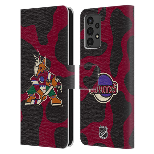 NHL Arizona Coyotes Cow Pattern Leather Book Wallet Case Cover For Samsung Galaxy A13 (2022)