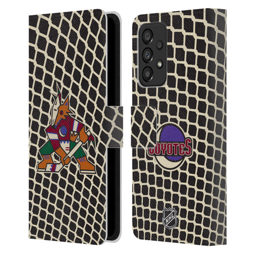NHL Arizona Coyotes Net Pattern Leather Book Wallet Case Cover For Samsung Galaxy A33 5G (2022)