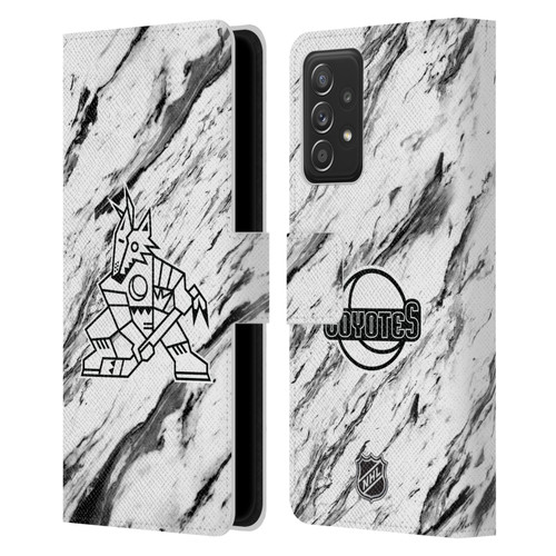 NHL Arizona Coyotes Marble Leather Book Wallet Case Cover For Samsung Galaxy A52 / A52s / 5G (2021)