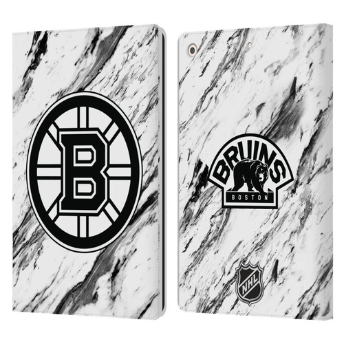 NHL Boston Bruins Marble Leather Book Wallet Case Cover For Apple iPad 10.2 2019/2020/2021