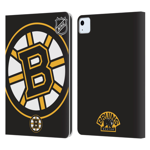 NHL Boston Bruins Oversized Leather Book Wallet Case Cover For Apple iPad Air 11 2020/2022/2024