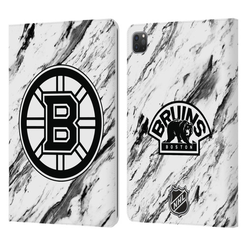 NHL Boston Bruins Marble Leather Book Wallet Case Cover For Apple iPad Pro 11 2020 / 2021 / 2022