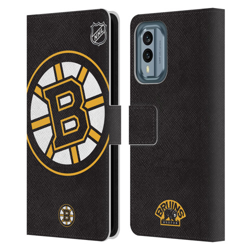 NHL Boston Bruins Oversized Leather Book Wallet Case Cover For Nokia X30