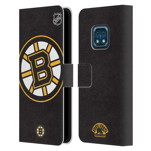 NHL Boston Bruins Oversized Leather Book Wallet Case Cover For Nokia XR20