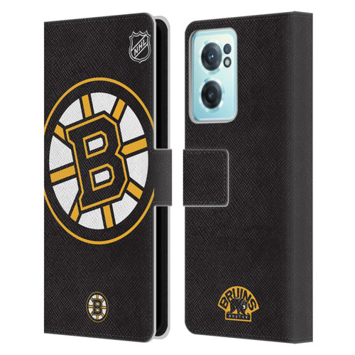 NHL Boston Bruins Oversized Leather Book Wallet Case Cover For OnePlus Nord CE 2 5G