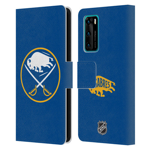 NHL Buffalo Sabres Plain Leather Book Wallet Case Cover For Huawei P40 5G