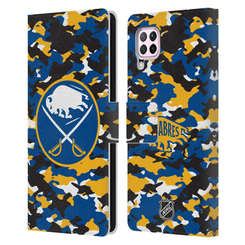 NHL Buffalo Sabres Camouflage Leather Book Wallet Case Cover For Huawei Nova 6 SE / P40 Lite