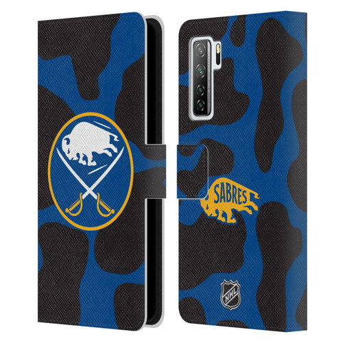 NHL Buffalo Sabres Cow Pattern Leather Book Wallet Case Cover For Huawei Nova 7 SE/P40 Lite 5G
