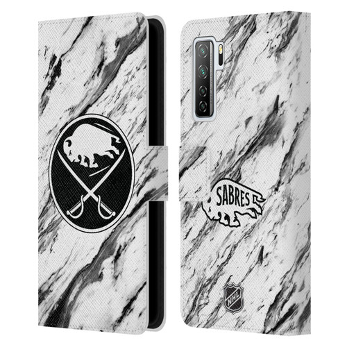 NHL Buffalo Sabres Marble Leather Book Wallet Case Cover For Huawei Nova 7 SE/P40 Lite 5G