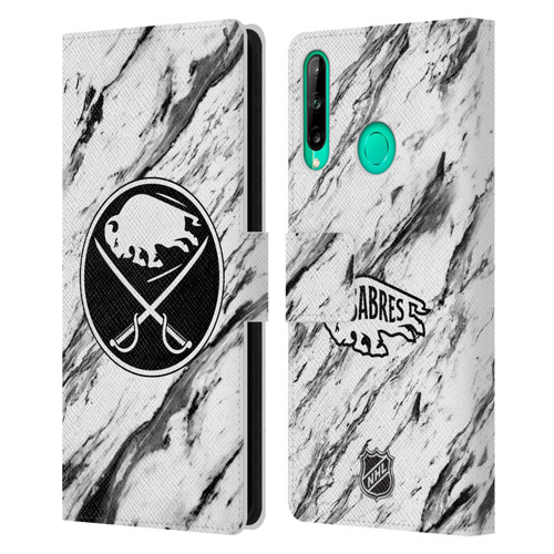 NHL Buffalo Sabres Marble Leather Book Wallet Case Cover For Huawei P40 lite E