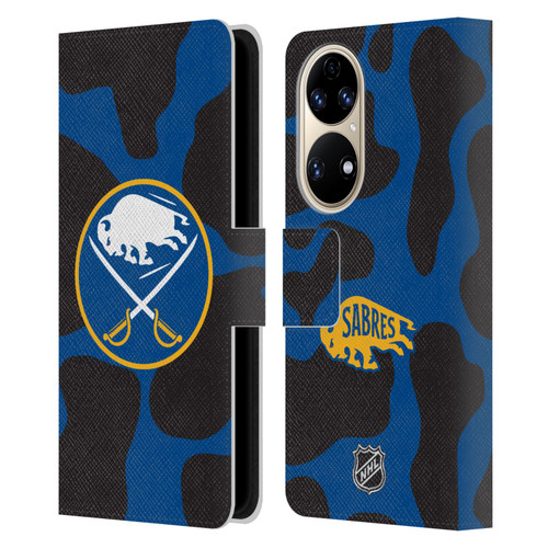 NHL Buffalo Sabres Cow Pattern Leather Book Wallet Case Cover For Huawei P50