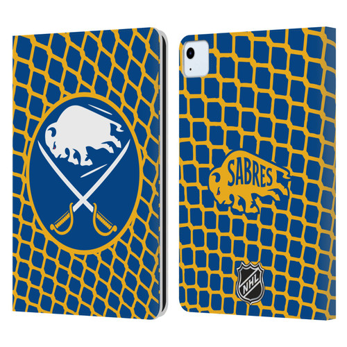 NHL Buffalo Sabres Net Pattern Leather Book Wallet Case Cover For Apple iPad Air 11 2020/2022/2024