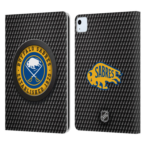 NHL Buffalo Sabres Puck Texture Leather Book Wallet Case Cover For Apple iPad Air 2020 / 2022