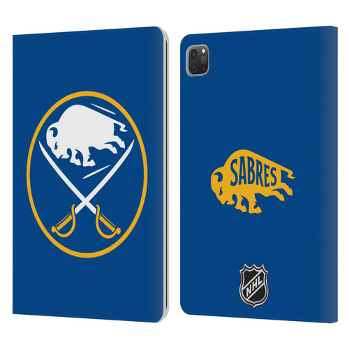 NHL Buffalo Sabres Plain Leather Book Wallet Case Cover For Apple iPad Pro 11 2020 / 2021 / 2022