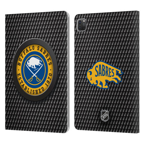NHL Buffalo Sabres Puck Texture Leather Book Wallet Case Cover For Apple iPad Pro 11 2020 / 2021 / 2022
