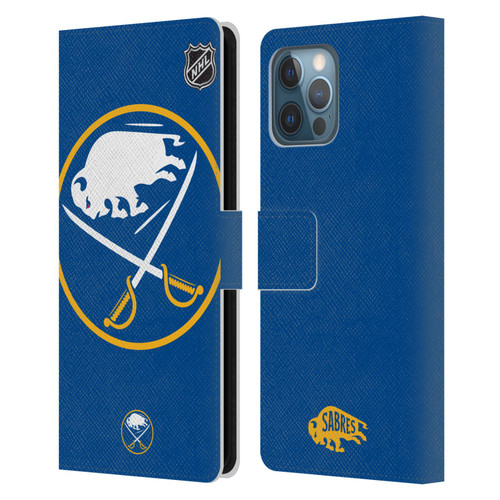 NHL Buffalo Sabres Oversized Leather Book Wallet Case Cover For Apple iPhone 12 Pro Max