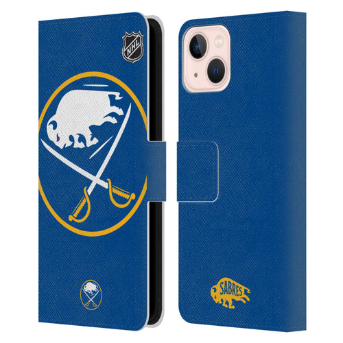 NHL Buffalo Sabres Oversized Leather Book Wallet Case Cover For Apple iPhone 13