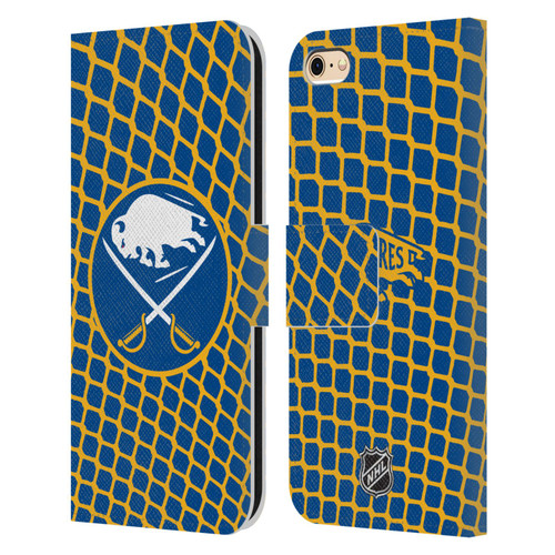 NHL Buffalo Sabres Net Pattern Leather Book Wallet Case Cover For Apple iPhone 6 / iPhone 6s