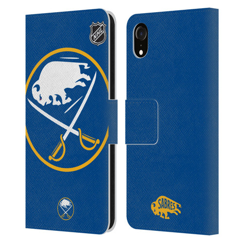 NHL Buffalo Sabres Oversized Leather Book Wallet Case Cover For Apple iPhone XR