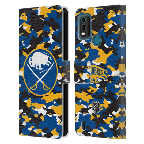 NHL Buffalo Sabres Camouflage Leather Book Wallet Case Cover For Nokia G11 Plus