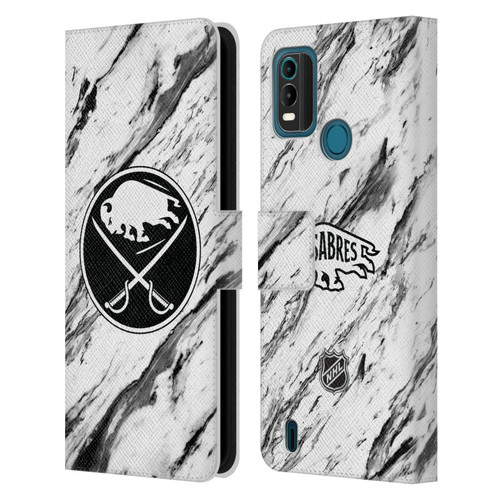 NHL Buffalo Sabres Marble Leather Book Wallet Case Cover For Nokia G11 Plus