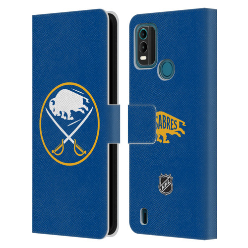 NHL Buffalo Sabres Plain Leather Book Wallet Case Cover For Nokia G11 Plus