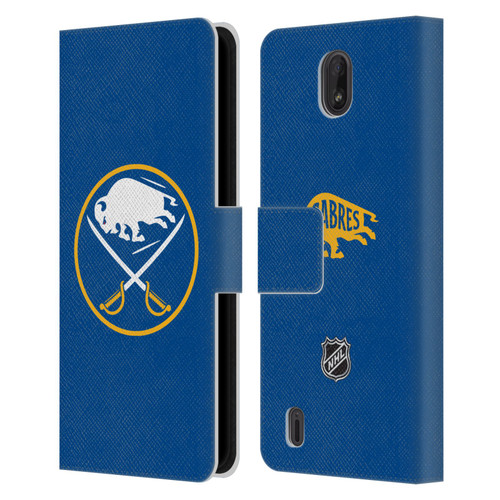 NHL Buffalo Sabres Plain Leather Book Wallet Case Cover For Nokia C01 Plus/C1 2nd Edition