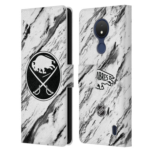 NHL Buffalo Sabres Marble Leather Book Wallet Case Cover For Nokia C21