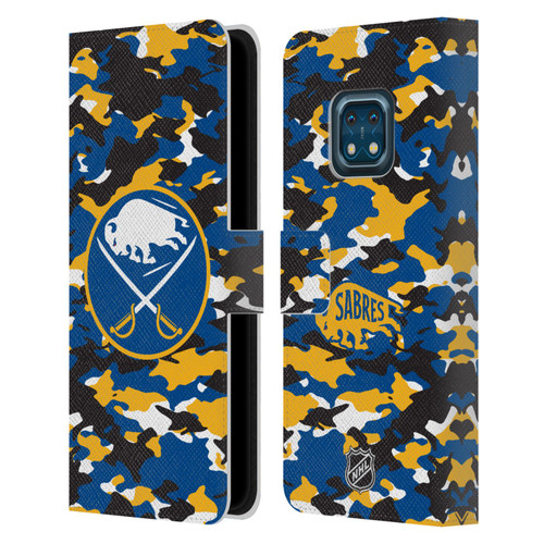 NHL Buffalo Sabres Camouflage Leather Book Wallet Case Cover For Nokia XR20