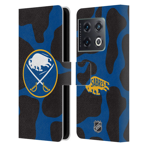 NHL Buffalo Sabres Cow Pattern Leather Book Wallet Case Cover For OnePlus 10 Pro