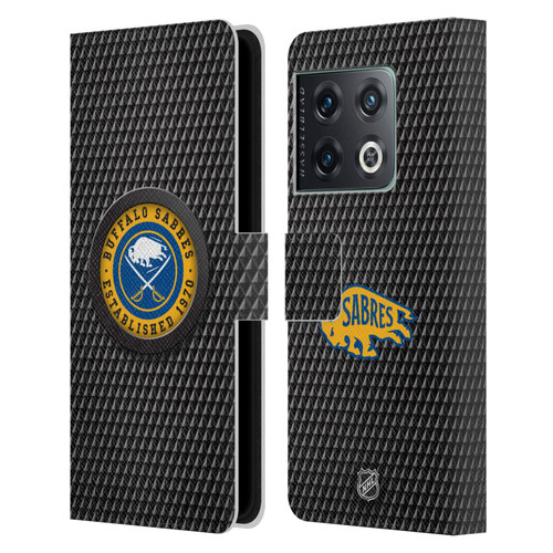 NHL Buffalo Sabres Puck Texture Leather Book Wallet Case Cover For OnePlus 10 Pro