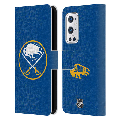 NHL Buffalo Sabres Plain Leather Book Wallet Case Cover For OnePlus 9 Pro
