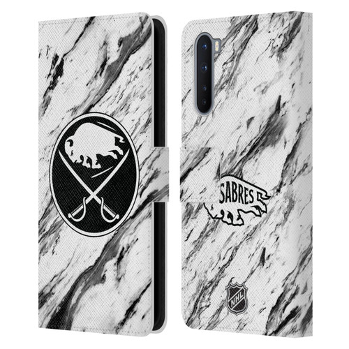 NHL Buffalo Sabres Marble Leather Book Wallet Case Cover For OnePlus Nord 5G