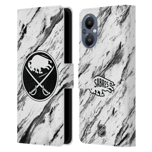 NHL Buffalo Sabres Marble Leather Book Wallet Case Cover For OnePlus Nord N20 5G