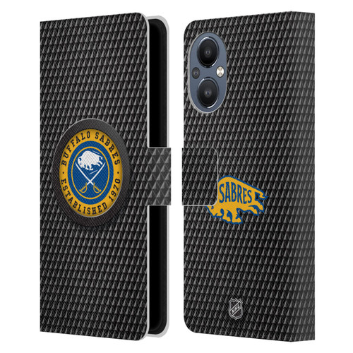 NHL Buffalo Sabres Puck Texture Leather Book Wallet Case Cover For OnePlus Nord N20 5G