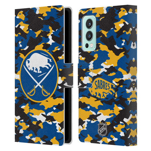 NHL Buffalo Sabres Camouflage Leather Book Wallet Case Cover For OnePlus Nord 2 5G