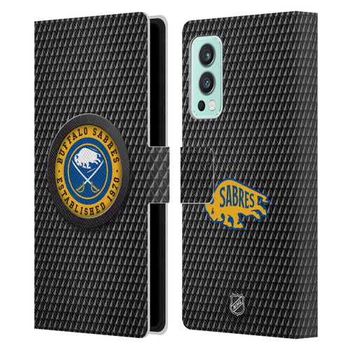 NHL Buffalo Sabres Puck Texture Leather Book Wallet Case Cover For OnePlus Nord 2 5G